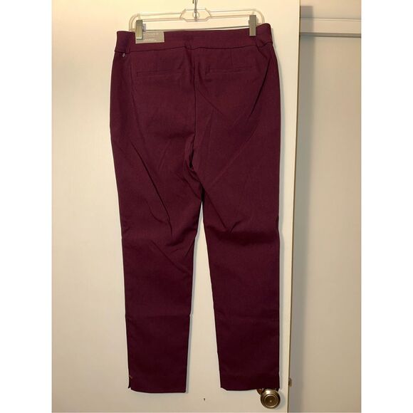Chicos So Slimming Bridgette Slim Leg Ankle Pants Womens Burgundy 8R (1R) NWT - Picture 5 of 11